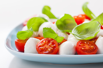 Image showing Tomato salad with mozzarella