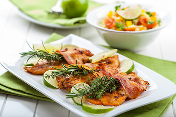 Image showing Chicken breast with herbs 