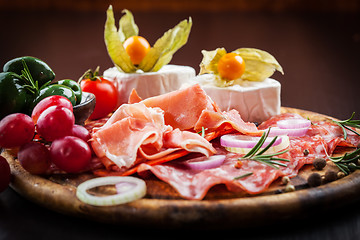 Image showing Antipasto dinner platter 