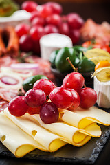 Image showing Antipasto dinner platter 