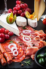 Image showing Antipasto dinner platter 