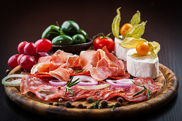 Image showing Antipasto dinner platter 