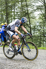 Image showing The Cyclist Koen de Kort Climbing Col du Platzerwasel - Tour de 