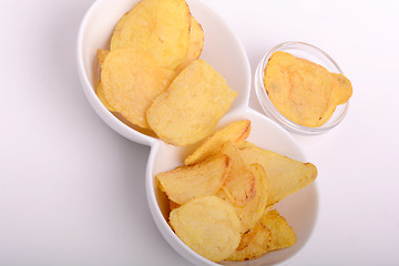 Image showing Potato chips. Close up