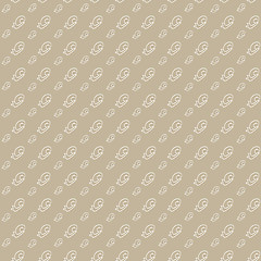 Image showing Vector seamless background. White snail on a light brown