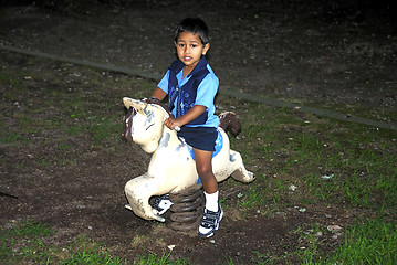 Image showing Playing at the park