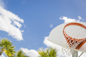 Image showing Abstract of Community Basketball Hoop and Net