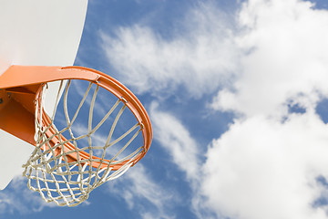 Image showing Abstract of Community Basketball Hoop and Net