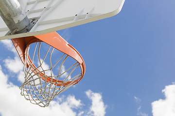 Image showing Abstract of Community Basketball Hoop and Net