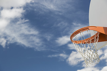 Image showing Abstract of Community Basketball Hoop and Net