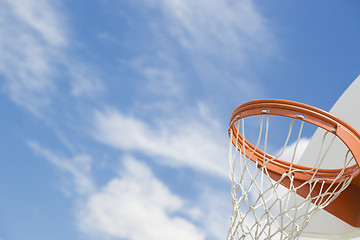 Image showing Abstract of Community Basketball Hoop and Net