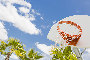 Image showing Abstract of Community Basketball Hoop and Net