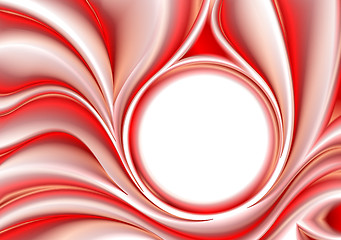 Image showing Red wavy pattern vector design