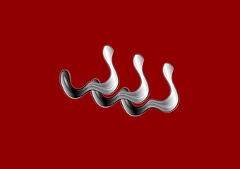 Image showing Abstract metallic www symbol logo