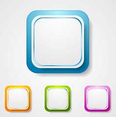 Image showing Abstract bright square stickers