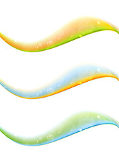 Image showing Shiny smooth waves vector banners
