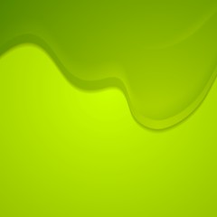 Image showing Abstract green wavy background