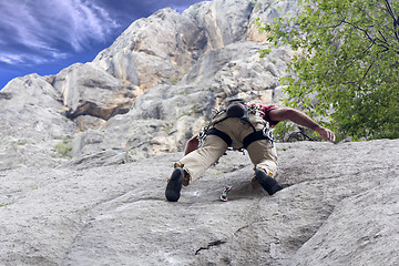 Image showing Climber on the rock