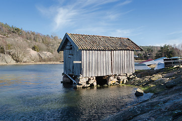 Image showing old boat house