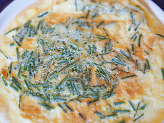 Image showing Omelette with chives