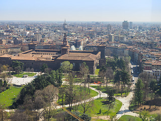 Image showing Milan aerial view