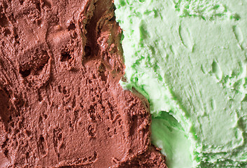 Image showing Chocolate and mint icecream