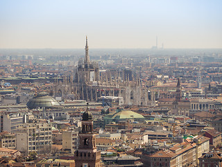 Image showing Milan aerial view