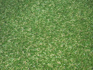 Image showing Green artificial synthetic grass meadow background