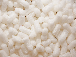 Image showing White polystyrene beads background