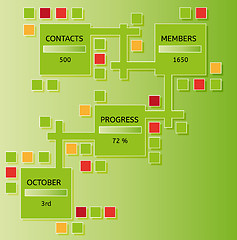 Image showing green infographic illustration