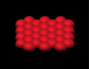 Image showing red half-spheres