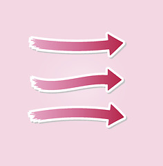 Image showing three different red arrows