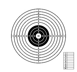 Image showing black and white target