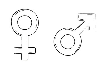 Image showing male and female symbols