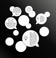 Image showing Vector circles and speak bubbles infographic template