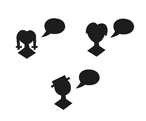 Image showing silhouette speak bubble