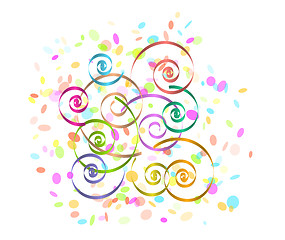 Image showing confetti and spirals