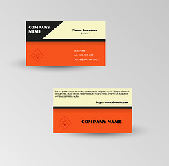 Image showing modern red business card vector template