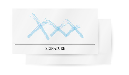 Image showing paper with unknown crosses signature