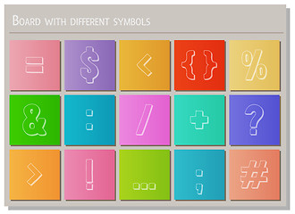 Image showing board with different symbols