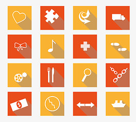 Image showing vector collection of flat icons