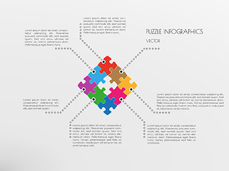 Image showing infographic puzzle vector