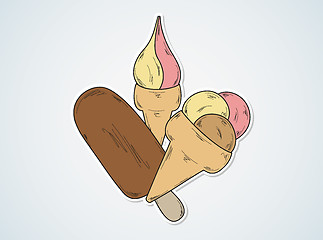 Image showing sketch of the ice cream