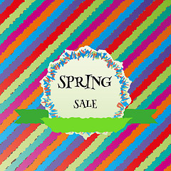 Image showing spring sale colorful vector background