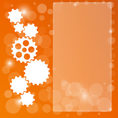 Image showing orange background with cogwheel