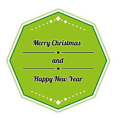 Image showing retro merry christmas sign