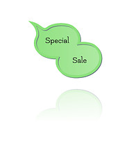 Image showing speak bubble with special sale