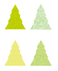 Image showing abstract trees with triangle on the top