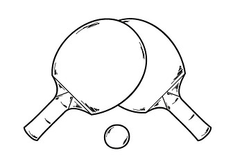 Image showing two ping pong rackets