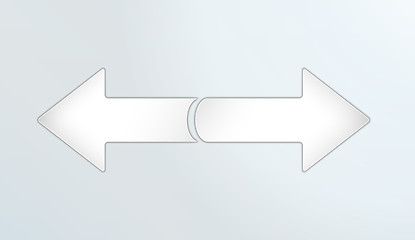 Image showing two inverse arrows